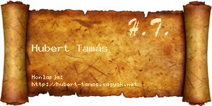 Hubert Tamás névjegykártya