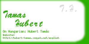 tamas hubert business card